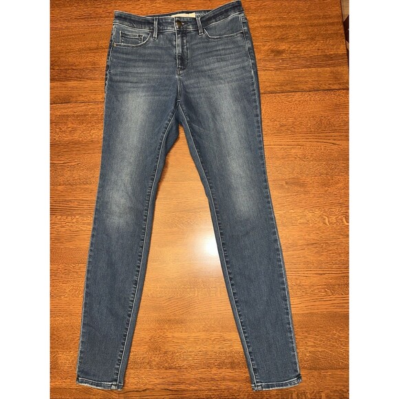 Athleta Size 10T Sculptek Skinny Whiskered Jeans Women's Blue Stretch Denim - Picture 1 of 11